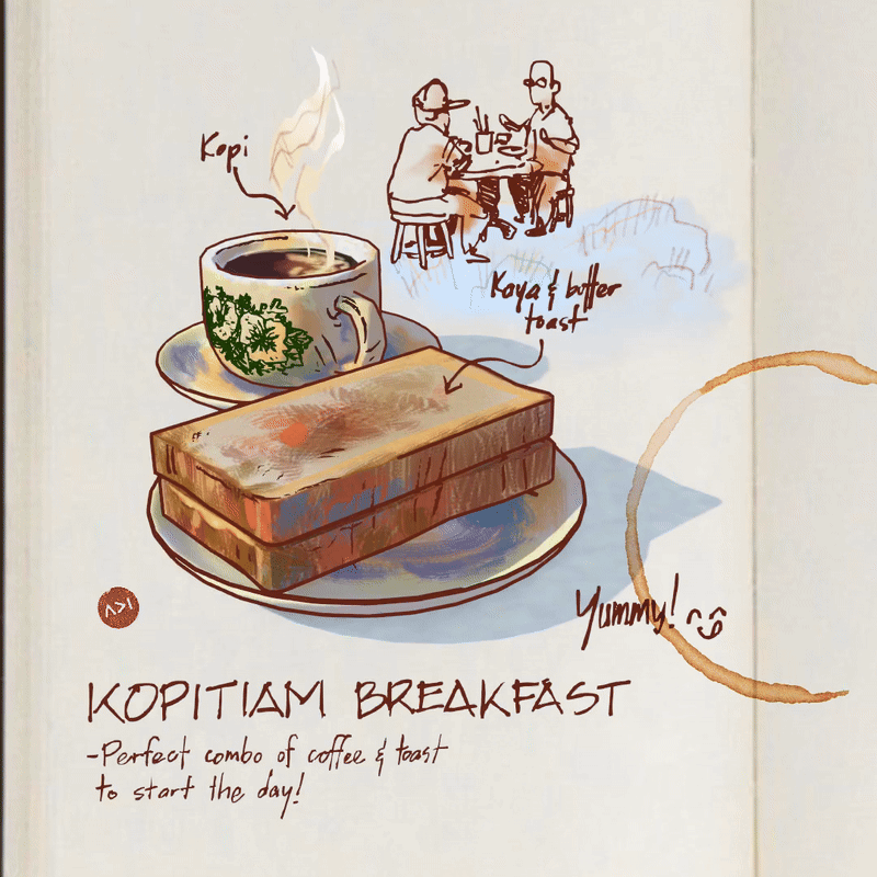 Kopitiam breakfast